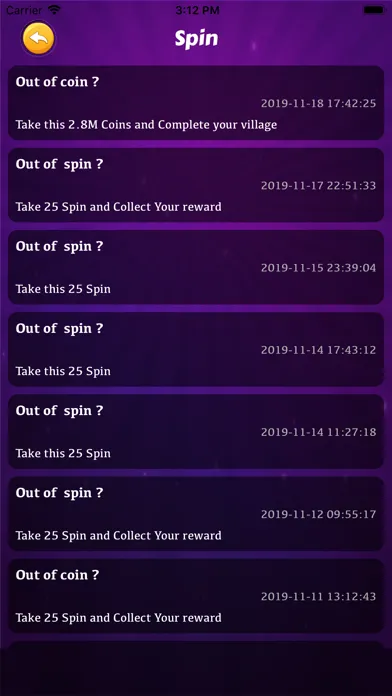 Tangkapan layar iSpin - Daily Spin & Coin