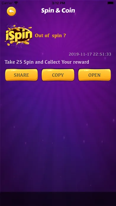 Tangkapan layar iSpin - Daily Spin & Coin
