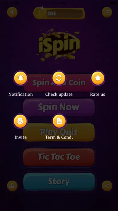 Tangkapan layar iSpin - Daily Spin & Coin