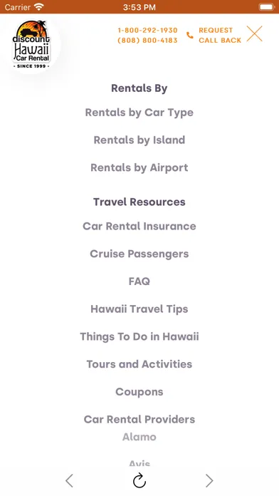 Discount Hawaii Car Rental Screenshots
