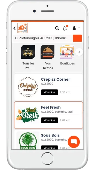 Captures d'écran de CITY FOOD Mali
