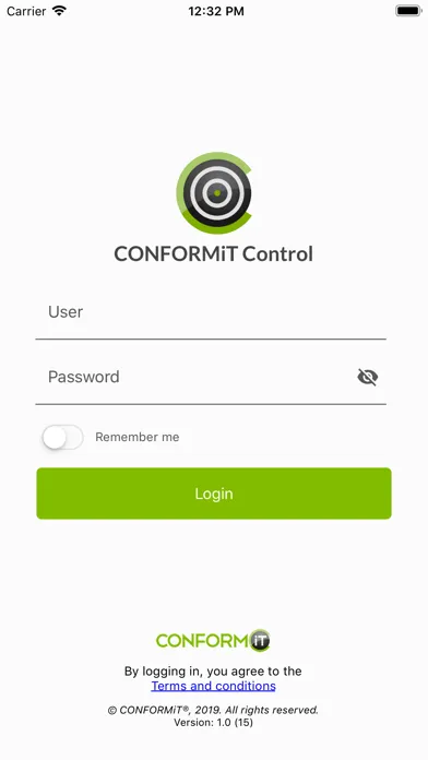 CONFORMiT® Control Ekran Görüntüleri