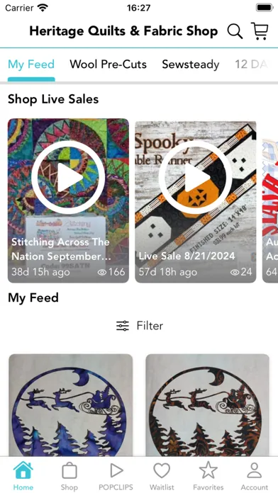 Capturas de tela do Heritage Quilts & Fabric Shop
