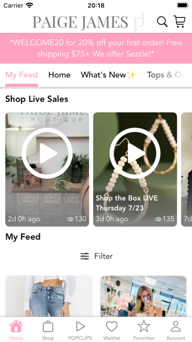 Screenshot di Paige James Boutique