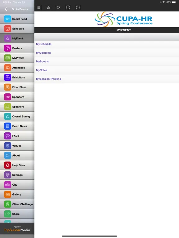 CUPA-HR Conferences iPad 應用截圖