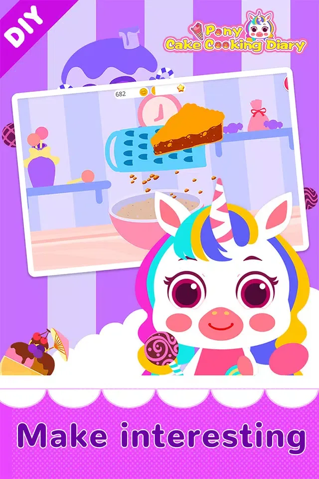 Pony Cake Cooking Diary-Dessert Cooking Game Screenshots
