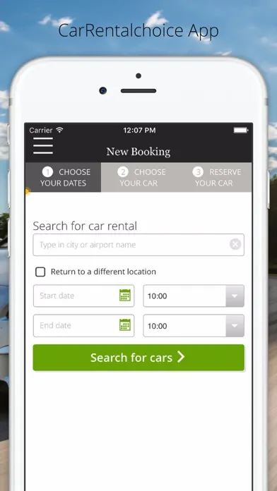 ภาพหน้าจอของ CarRentalchoice.com - Car Rental App