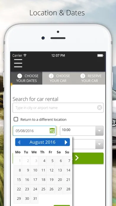 ภาพหน้าจอของ CarRentalchoice.com - Car Rental App