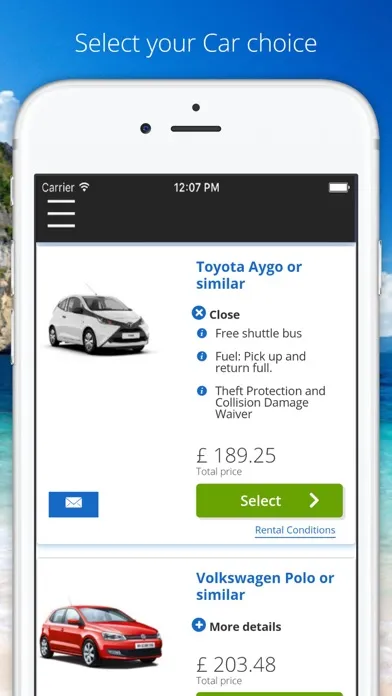 ภาพหน้าจอของ CarRentalchoice.com - Car Rental App