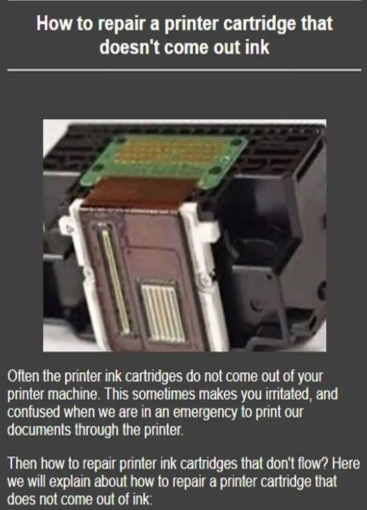 How to Repair Printer Screenshots