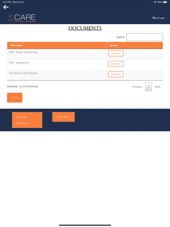 Care PMS iPad  स्क्रीनशॉट