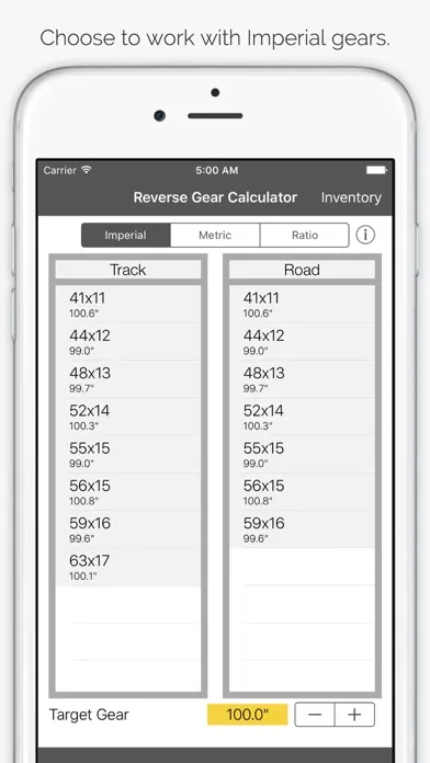 Track Cycling Gear Calculator Screenshots