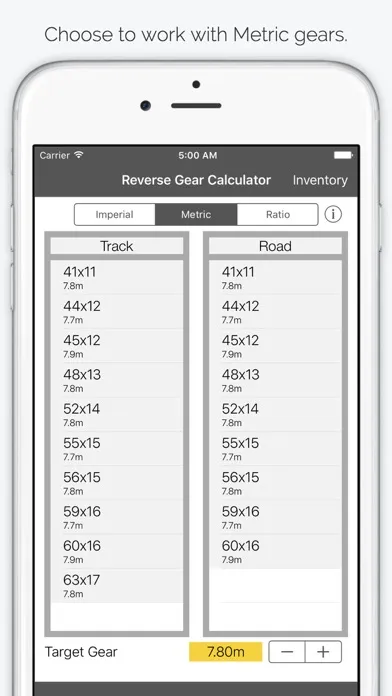 Track Cycling Gear Calculator Screenshots