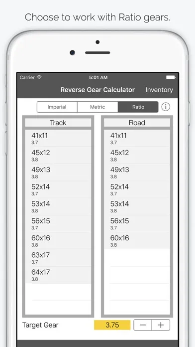 Track Cycling Gear Calculator Screenshots
