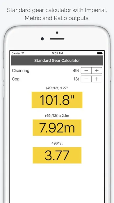 Track Cycling Gear Calculator Screenshots