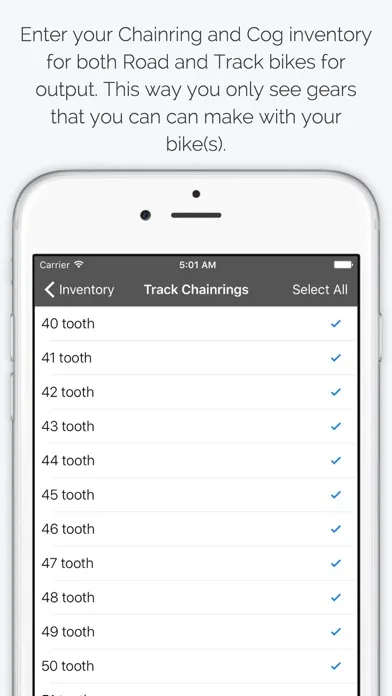 Track Cycling Gear Calculator Screenshots