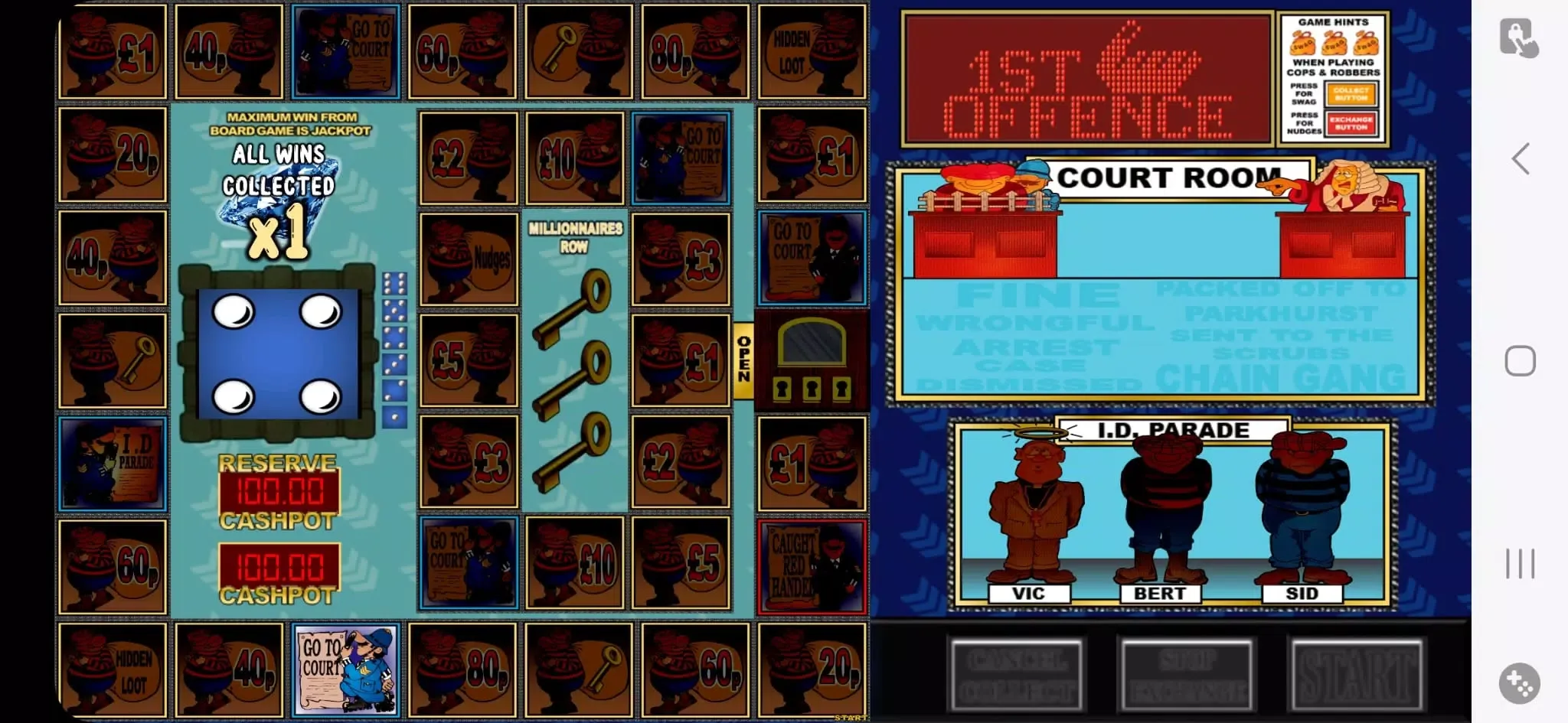 Club Cops N Robbers Slot Screenshots