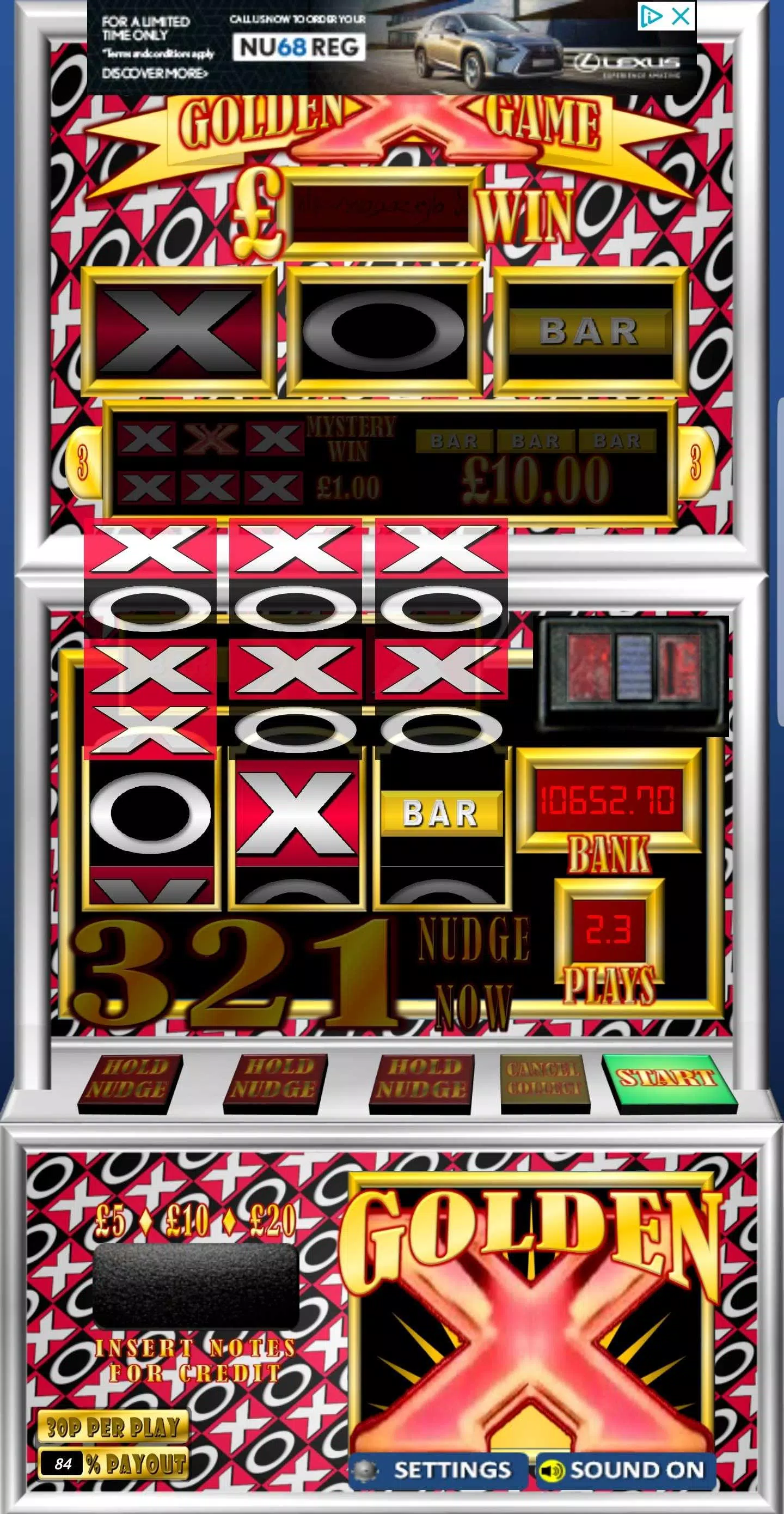 Golden X Game UK Slot Machine Screenshots