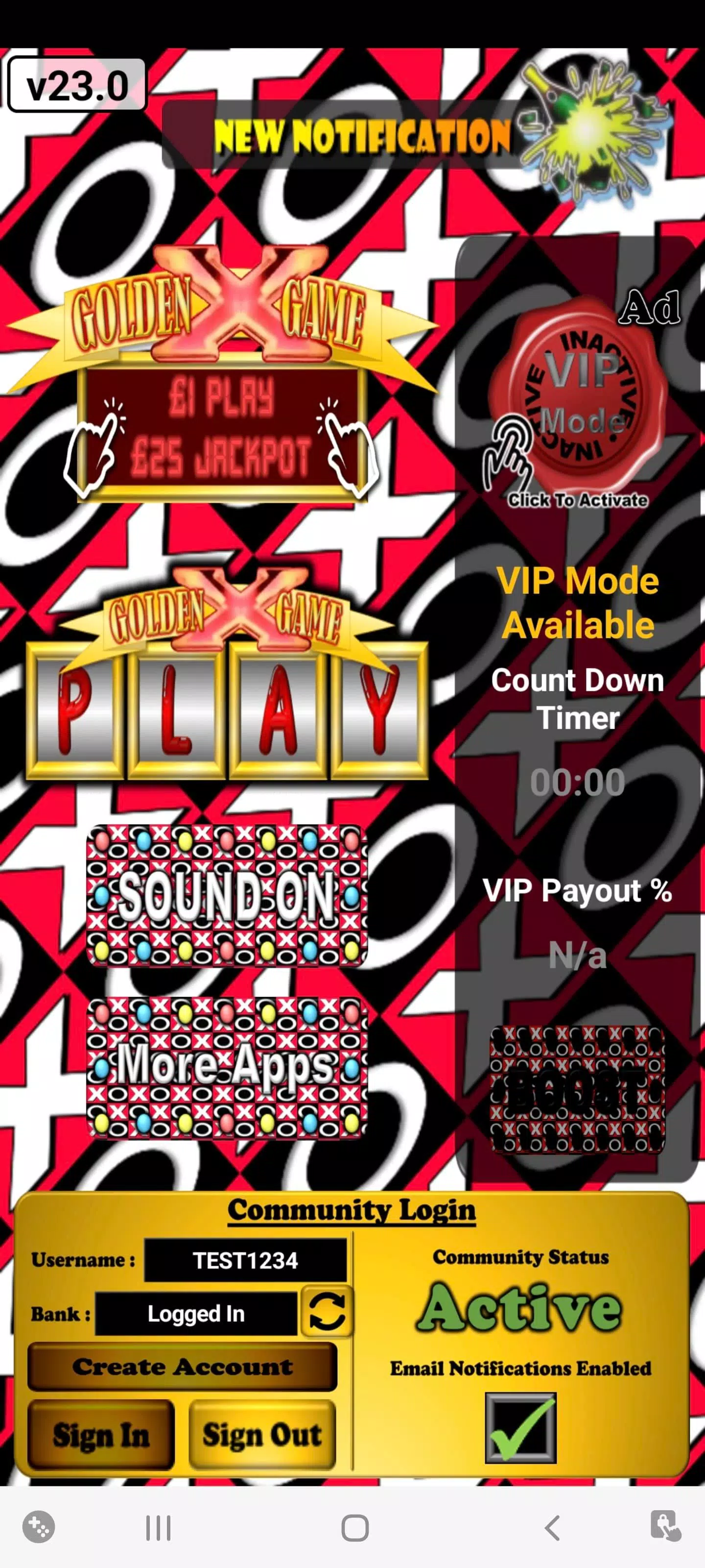 Golden X Game UK Slot Machine Screenshots