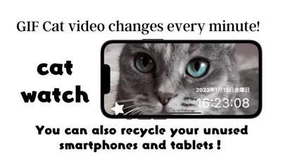 Tangkapan layar Cat Clock app.digital cute