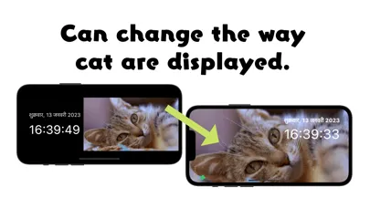 Tangkapan layar Cat Clock app.digital cute