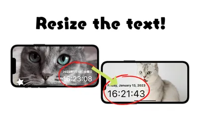 Tangkapan layar Cat Clock app.digital cute