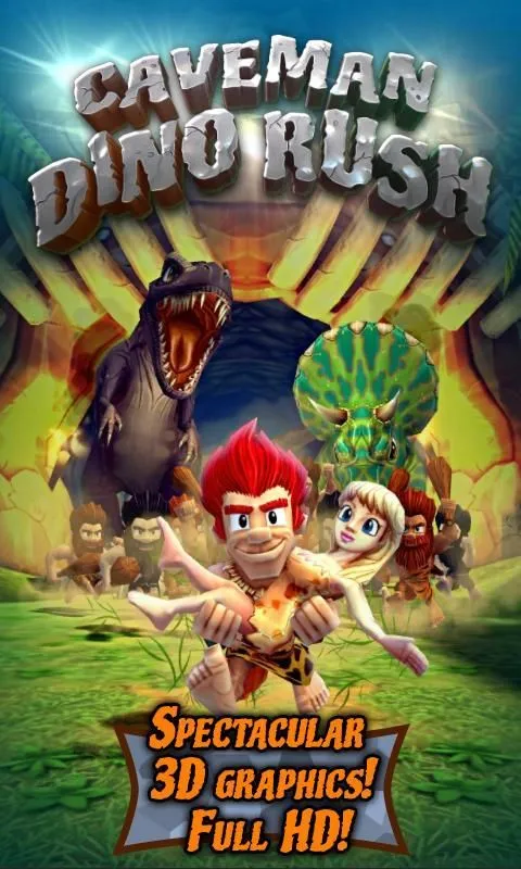 ภาพหน้าจอของ Caveman Dino Rush