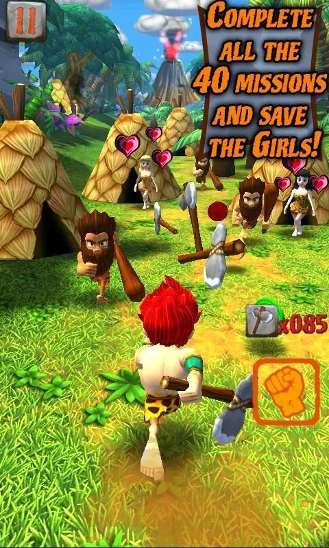 ภาพหน้าจอของ Caveman Dino Rush