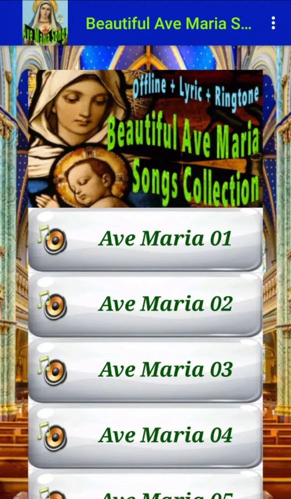 Zrzuty ekranu Beautiful Ave Maria Songs