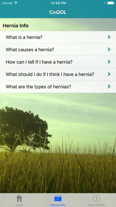 Screenshot di CeQOL – Inguinal Hernia