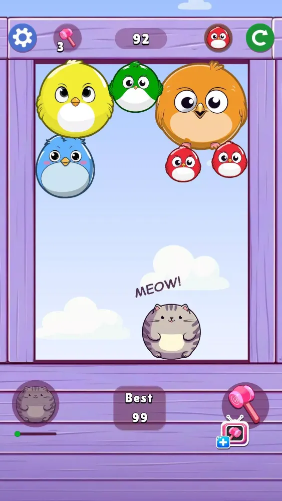Capturas de tela do Melon Birds Throw