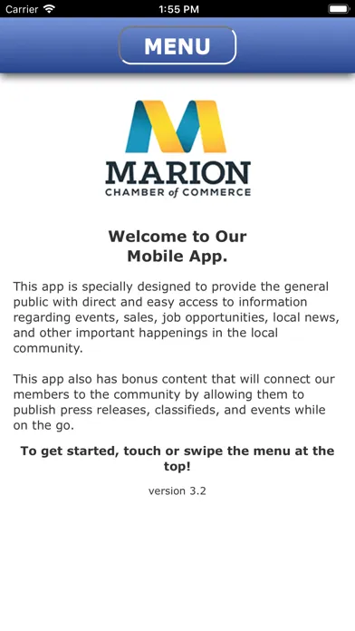 Tangkapan layar Marion Area Chamber App