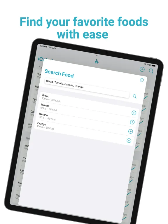 ภาพหน้าจอของ iCalories: Your Food Diary iPad 