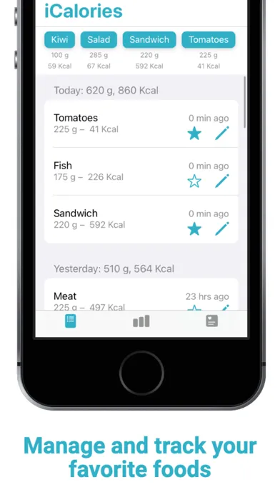 ภาพหน้าจอของ iCalories: Your Food Diary
