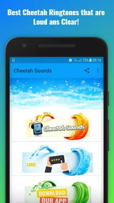 Tangkapan layar Cheetah Sounds