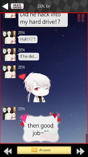 ภาพหน้าจอของ Mystic Messenger