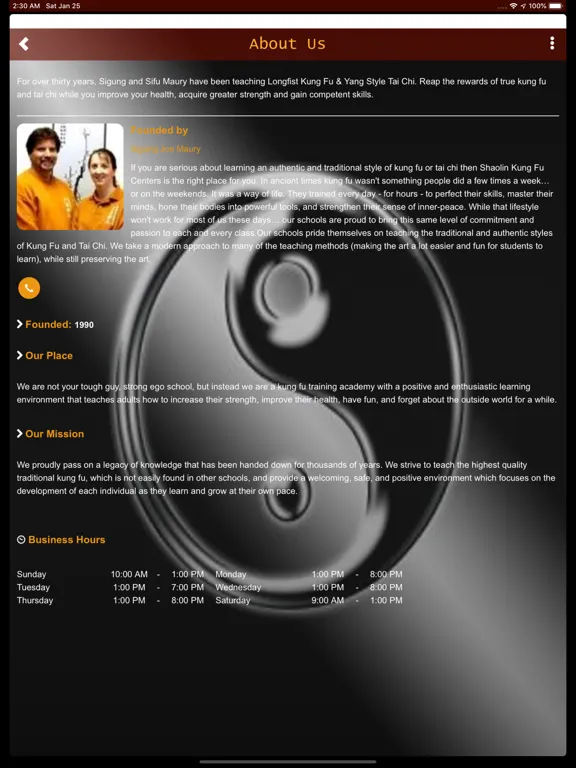صور Chesapeake Kung Fu iPad 
