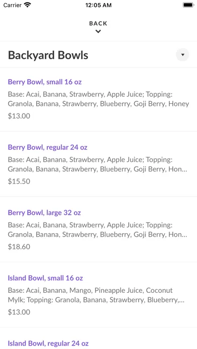Backyard Bowls To Go スクリーンショット