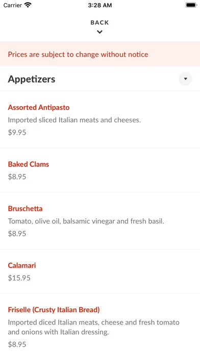 Bella Notte Ristorante Screenshots