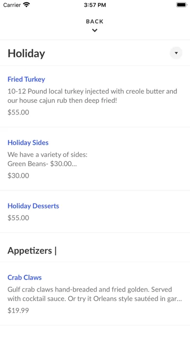 Blue Crab Grill سکرین شاٹس