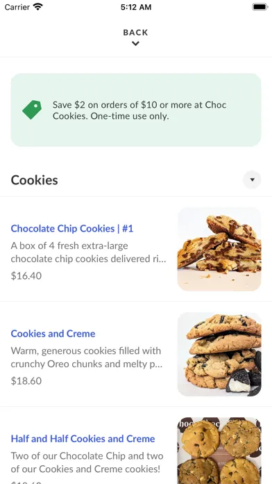 Tangkapan layar Choc Cookies