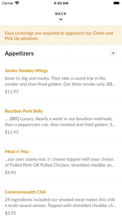 Commonwealth BBQ, Inc.应用截图
