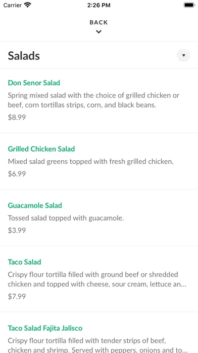 Screenshot di Don Senor Mexican Bar & Grill
