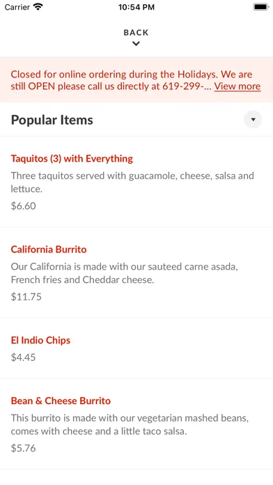 El Indio Mexican Restaurant Ekran Görüntüleri
