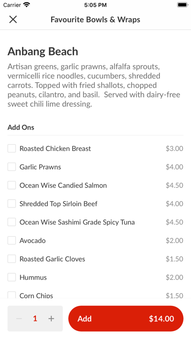 Tangkapan skrin Fresh Coast Health Food Bar