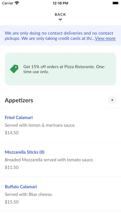 Juventus Pizza Ristorante スクリーンショット