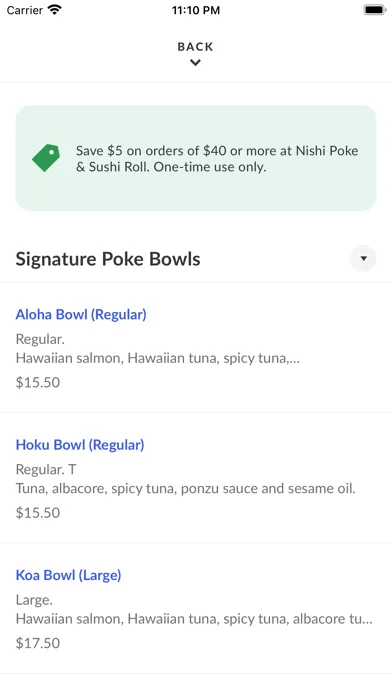Nishi Poke & Ramen Bistro 스크린샷