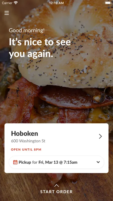 Tangkapan skrin O'Bagel - Hoboken