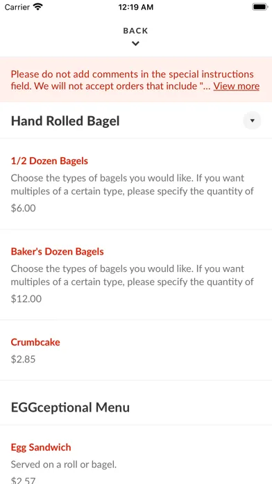 Tangkapan skrin O'Bagel - Hoboken