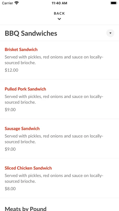 Captures d'écran de One90 Smoked Meats